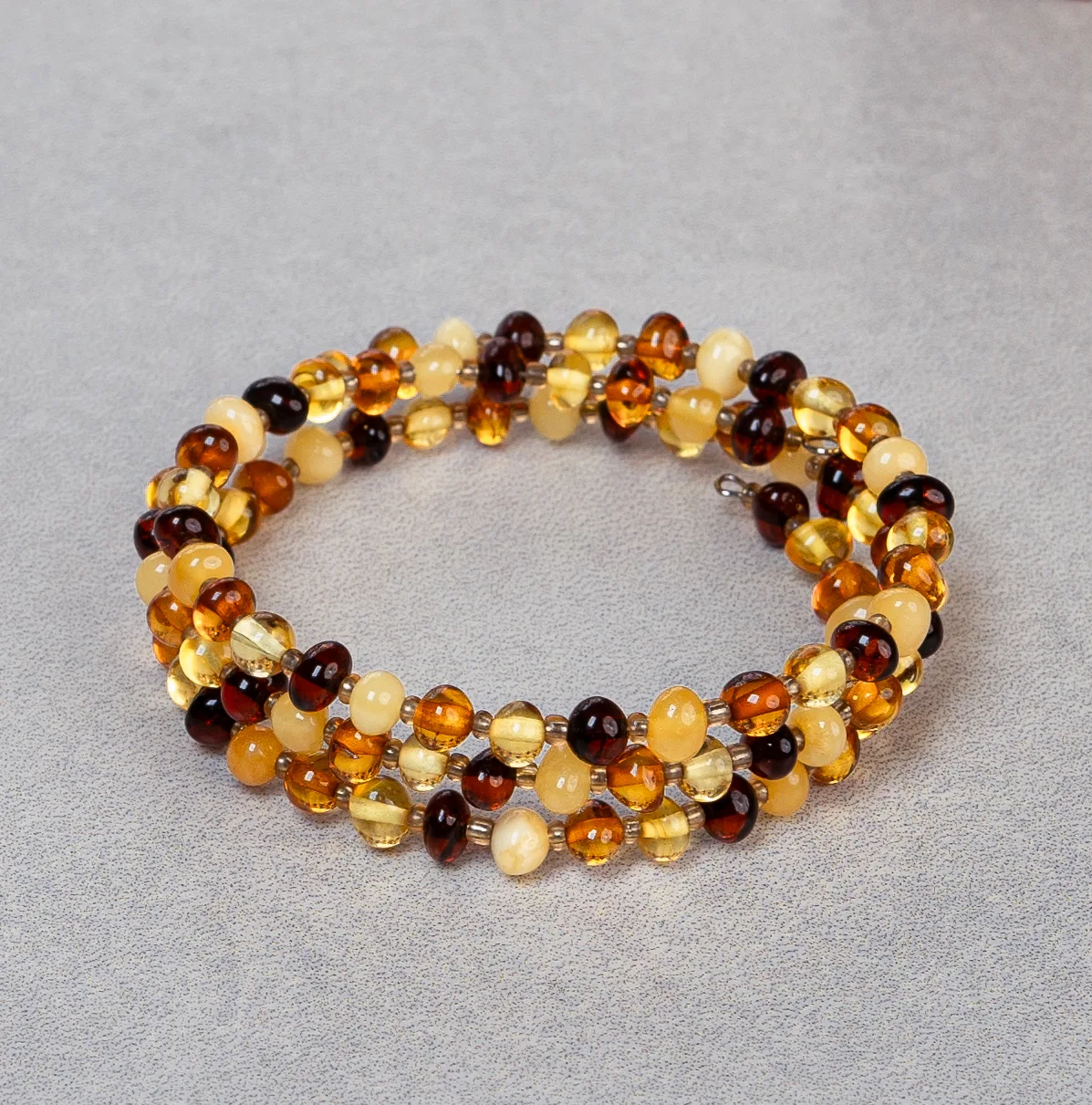 Multi-Color Multi-Strand Baltic Amber Bracelet
